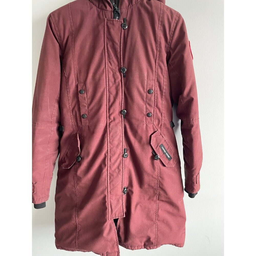 Canada Goose KENSINGTON Down Parka NO FUR 2506L Sz M Jacket Plum - Picture 1 of 16